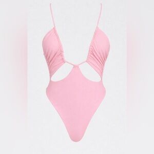 Riot Swim Pink Cutout One-Piece Swimsuit